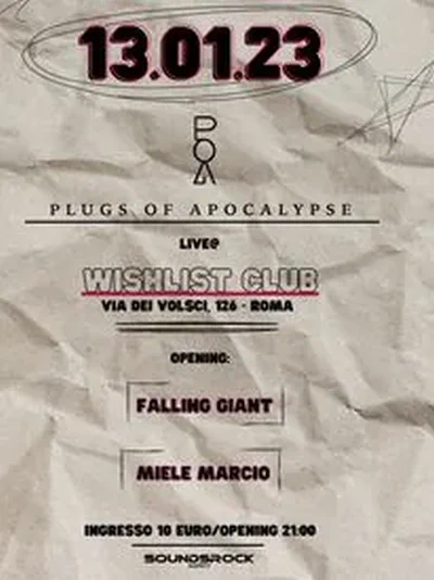 Falling Giant in Concert at the WishList in Rome